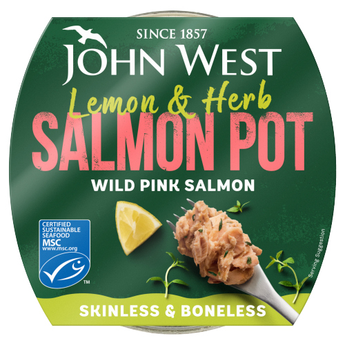 JOHN WEST LEMON & HERB SALMON POT 80G