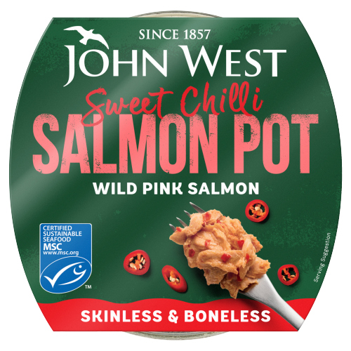 JOHN WEST SWEET CHILLI SALMON POT 80G