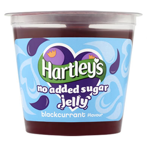 HARTLEY'S NO ADDED SUGAR BLACKCURRANT RTE JELLY POT 115G