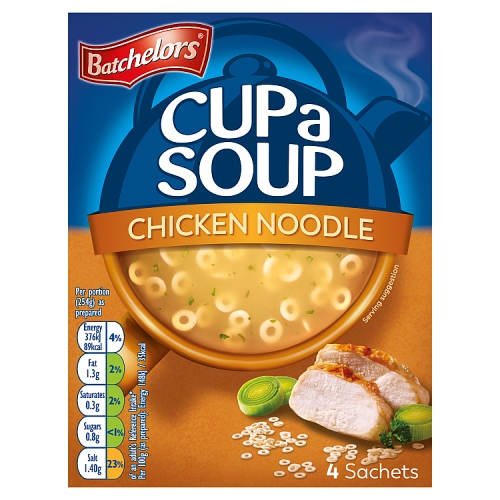 BATCHELORS CUP A SOUP CHICKEN NOODLE 4 SACHETS 94G
