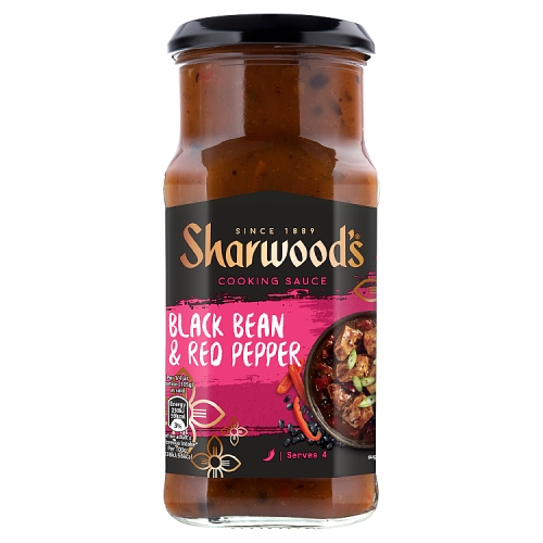 SHARWOOD'S BLACK BEAN & RED PEPPER CHINESE COOKING SAUCE 425G