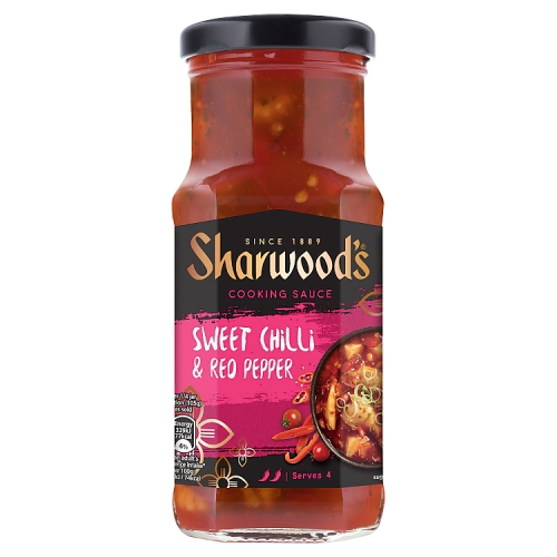 SHARWOOD'S SWEET CHILLI & RED PEPPER COOKING SAUCE 425G