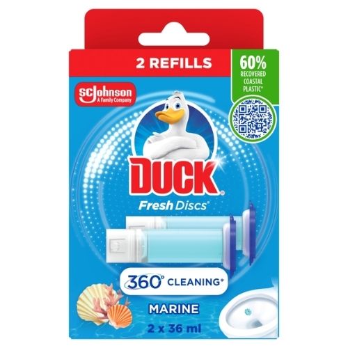 DUCK TOILET CLEANER FRESH DISCS DUO REFILLS MARINE 72ML
