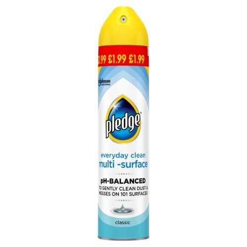 PLEDGE AEROSOL MULTI SURFACE CLASSIC PMP £1.99 250ML