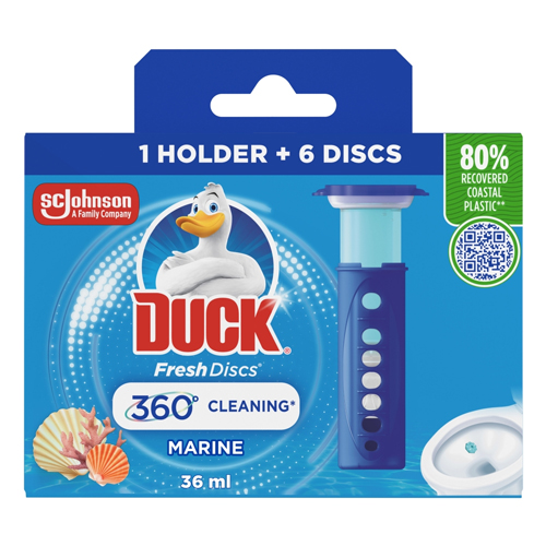 DUCK FRESH DISC HOLDER STARTER PACK MARINE 6S 36ML