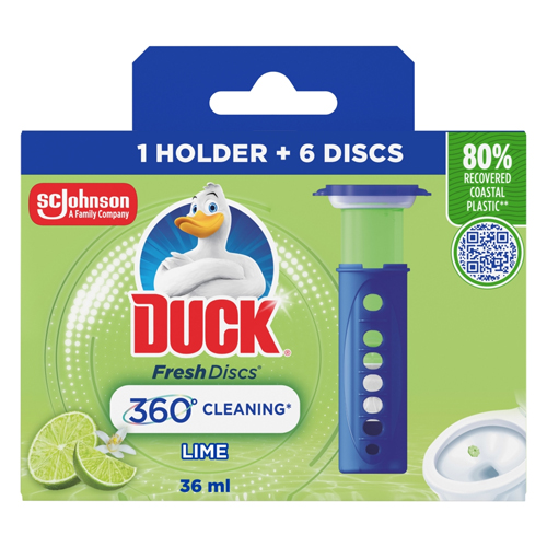 DUCK FRESH DISC HOLDER STARTER PACK LIME 6S 36ML