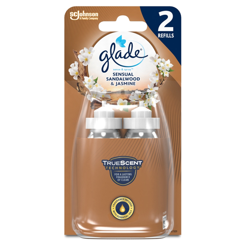 GLADE SENSE SPRAY REFILL SANDALWOOD & JASMINE TWIN 2 X 18ML