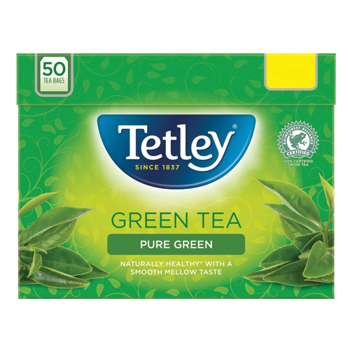 TETLEY GREEN PURE TEA BAGS 50S 100G