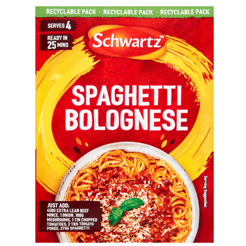 SCHWARTZ SPAGHETTI BOLOGNESE RECIPE MIX 40G