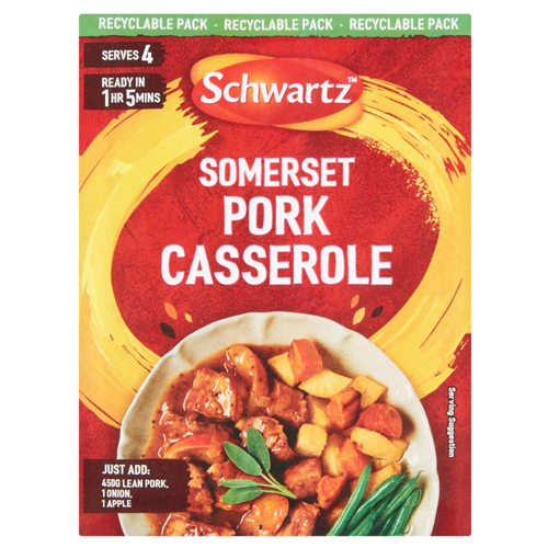 SCHWARTZ SOMERSET PORK CASSEROLE RECIPE MIX 36G