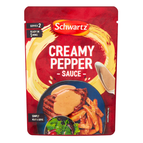 SCHWARTZ HEAT AND POUR CREAMY PEPPER SAUCE 170G