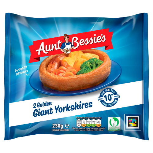 AUNT BESSIE'S 2 GIANT 7 YORKSHIRE PUDDINGS 230G