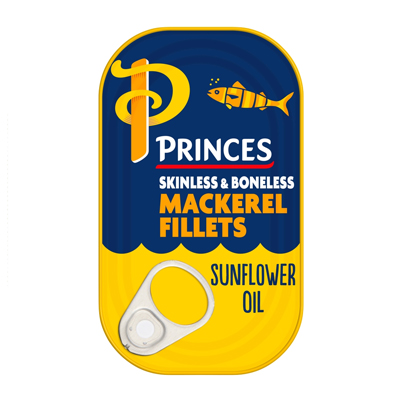 PRINCES MACKEREL IN SUNFLOWER OIL 125G