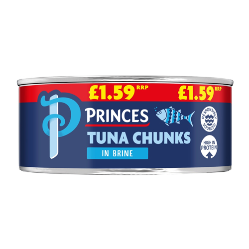 PRINCES TUNA CHUNKS IN BRINE PMP £1.59 145G