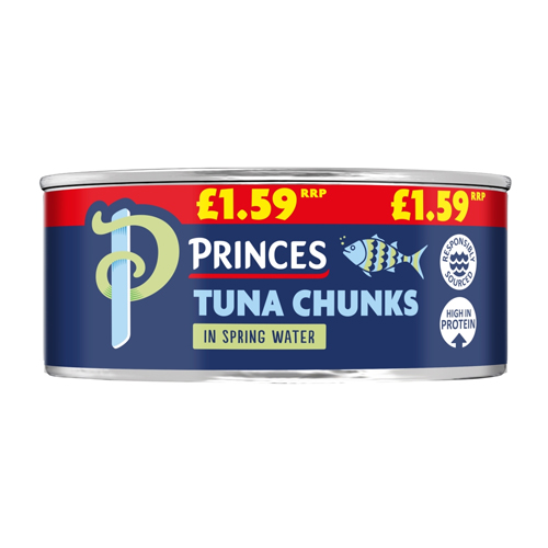PRINCES TUNA CHUNKS IN SPRINGWATER PMP £1.59 145G