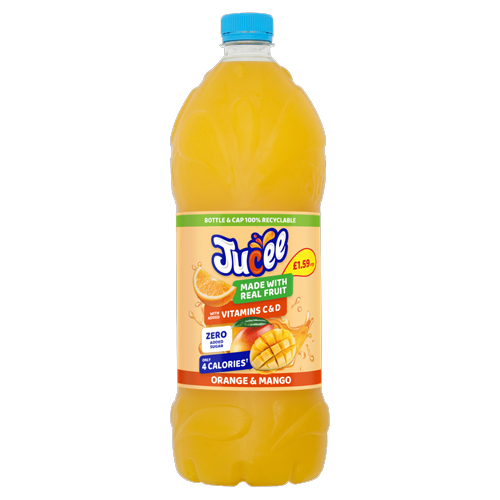 JUCEE ORANGE & MANGO NAS PMP £1.59 8X 1.5L