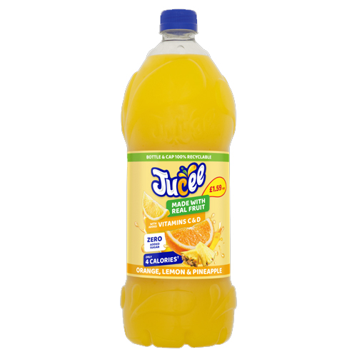 JUCEE ORANGE, LEMON & PINEAPPLE NAS PMP £1.59 8 X 1.5L