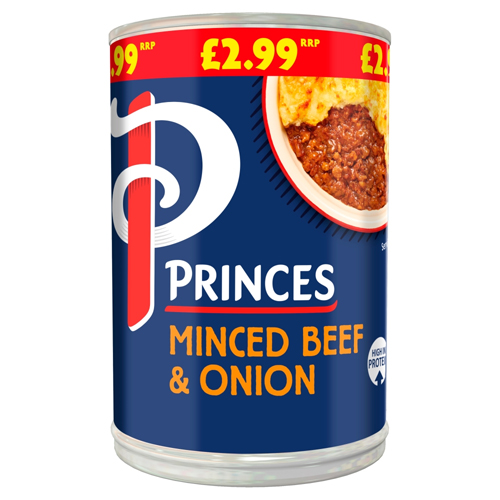 PRINCES MINCED BEEF & ONION PMP £2.99 392G