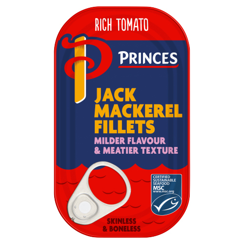 PRINCES RICH TOMATO JACK MACKEREL FILLETS 125G