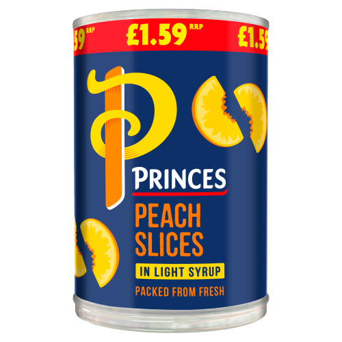 PRINCES PEACH SLICES IN LIGHT SYRUP PMP £1.59 410G