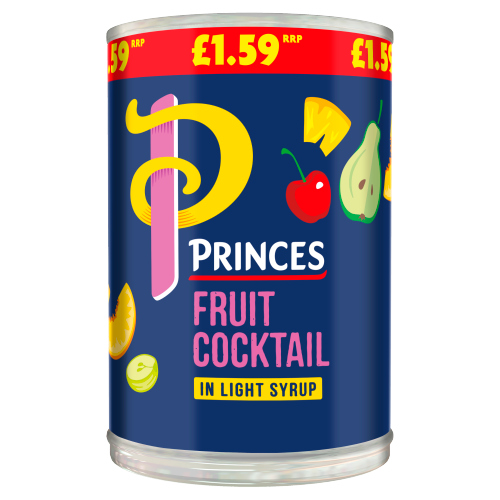 PRINCES FRUIT COCKTAIL IN LIGHT SYRUP PMP £1.59 410G