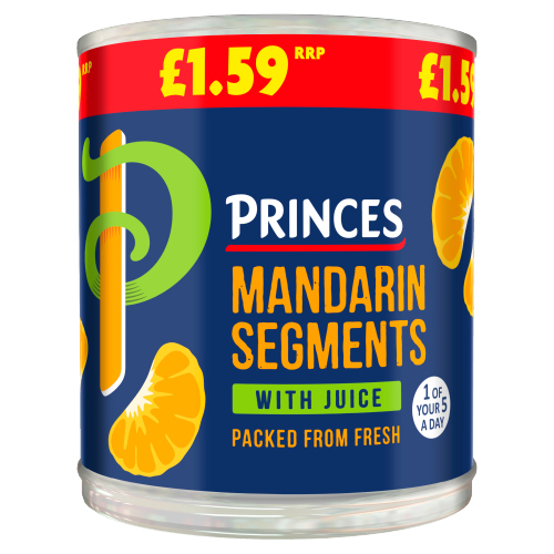 PRINCES MANDARIN SEGMENTS IN JUICE PMP £1.59 298G
