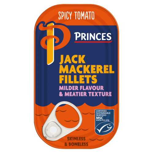 PRINCES SPICY TOMATO JACK MACKEREL FILLETS 125G