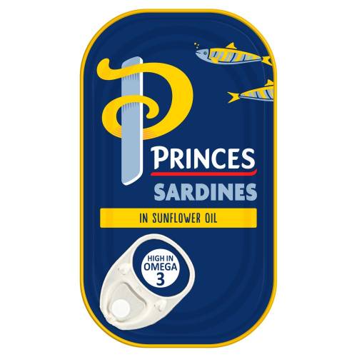 PRINCES SARDINES IN SUNFLOWER OIL 120G