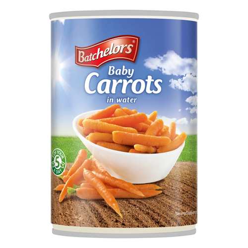 BATCHELORS BABY CARROTS IN WATER 400G