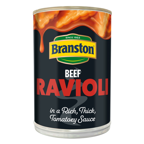 BRANSTON BEEF RAVIOLI IN A RICH & TASTY TOMATO SAUCE 395G