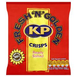 KP READY SALTED CRISPS 48X 25G