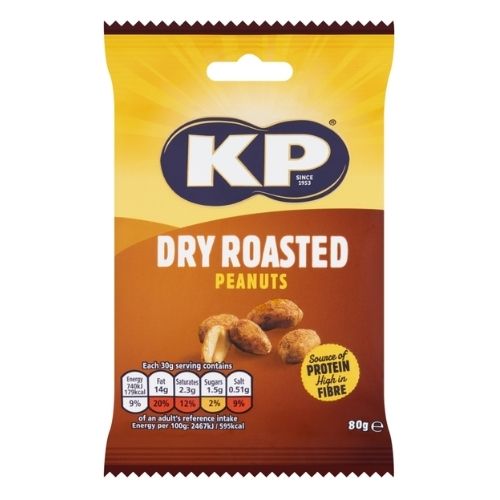 KP DRY ROASTED PEANUTS 18X 80G