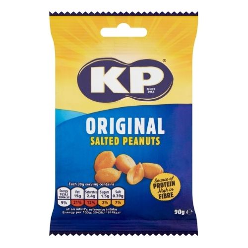 KP ORIGINAL SALTED PEANUTS CLIP STRIPS 18X 90G