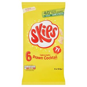 SKIPS PRAWN COCKTAIL 6PK 13.1G