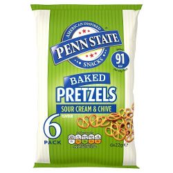 PENN STATE SOUR CREAM & CHIVE PRETZELS 6PK 22G