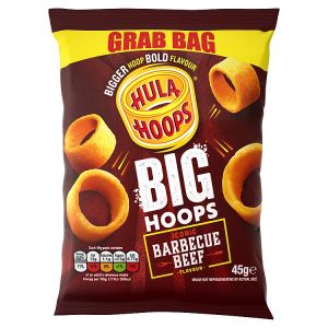 HULA HOOPS BIG HOOPS BBQ GRAB BAG 45G