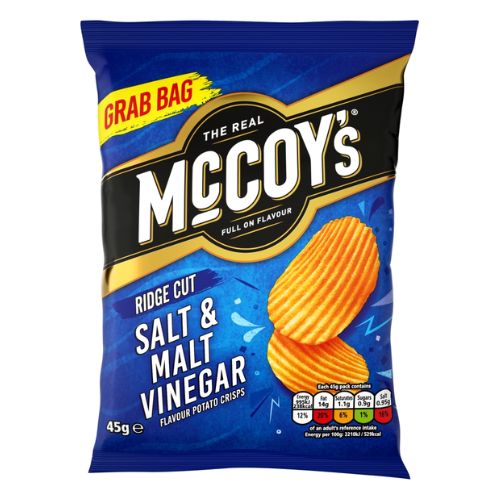 MCCOY'S SALT & MALT VINEGAR GRAB BAG CRISPS 26X 45G