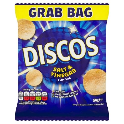 DISCOS SALT & VINEGAR GRAB BAG CRISPS 28X 50G