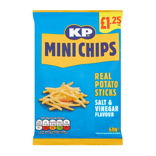 KP MINICHIPS SALT & VINEGAR PMP £1.25 60G