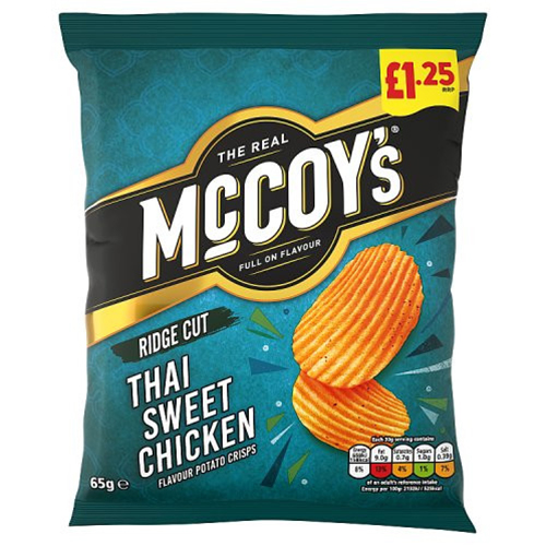 MCCOY'S THAI SWEET CHICKEN CRISPS PMP £1.25 65G