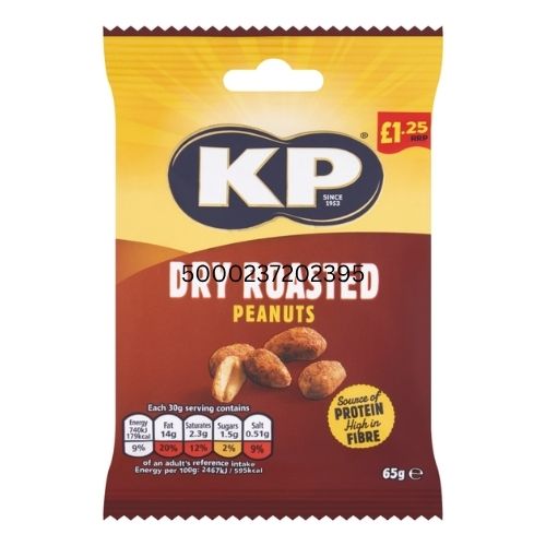 KP DRY ROASTED PEANUTS PMP £1.25 65G