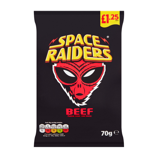 SPACE RAIDERS BEEF PMP £1.25 70G
