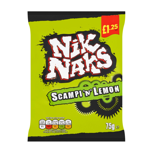 NIK NAKS SCAMPI &LEMON PMP £1.25 75G
