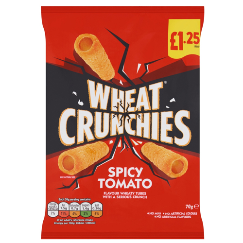 WHEAT CRUNCHIES SPICY TOMATO PMP £1.25 70G