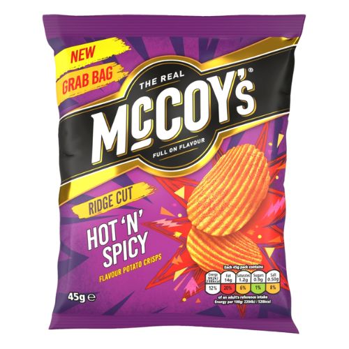 MCCOY'S HOT'N'SPICY GRAB BAG CRISPS 45G