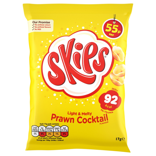 SKIPS PRAWN COCKTAIL CRISPS PMP 55P 17G