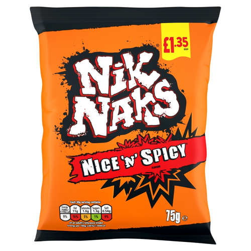 NIK NAKS NICE N SPICY PMP £1.35 75G
