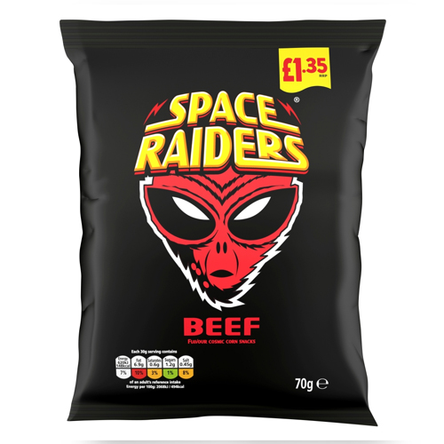 SPACE RAIDERS BEEF PMP £1.35 70G