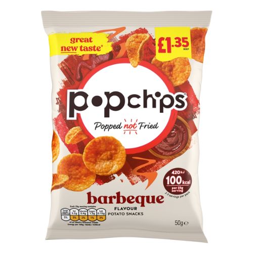 POPCHIPS BBQ PMP £1.35 50G