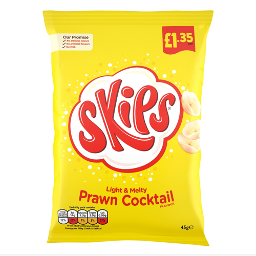 SKIPS PRAWN COCKTAIL PMP £1.35 45G